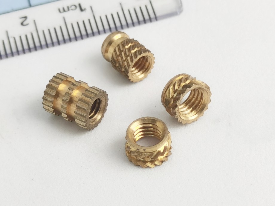 Knurled inlaid copper nut